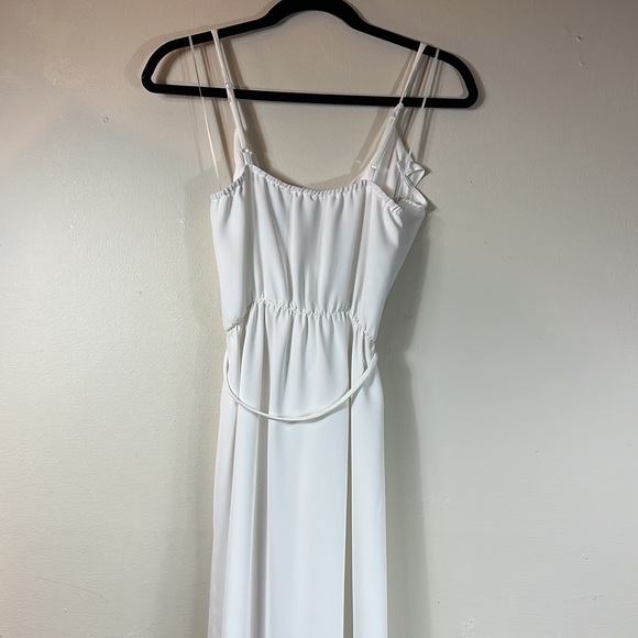 Everly Everly Ruffle Wrap Maxi Dress In Off-White Size S - Picture 9 of 10